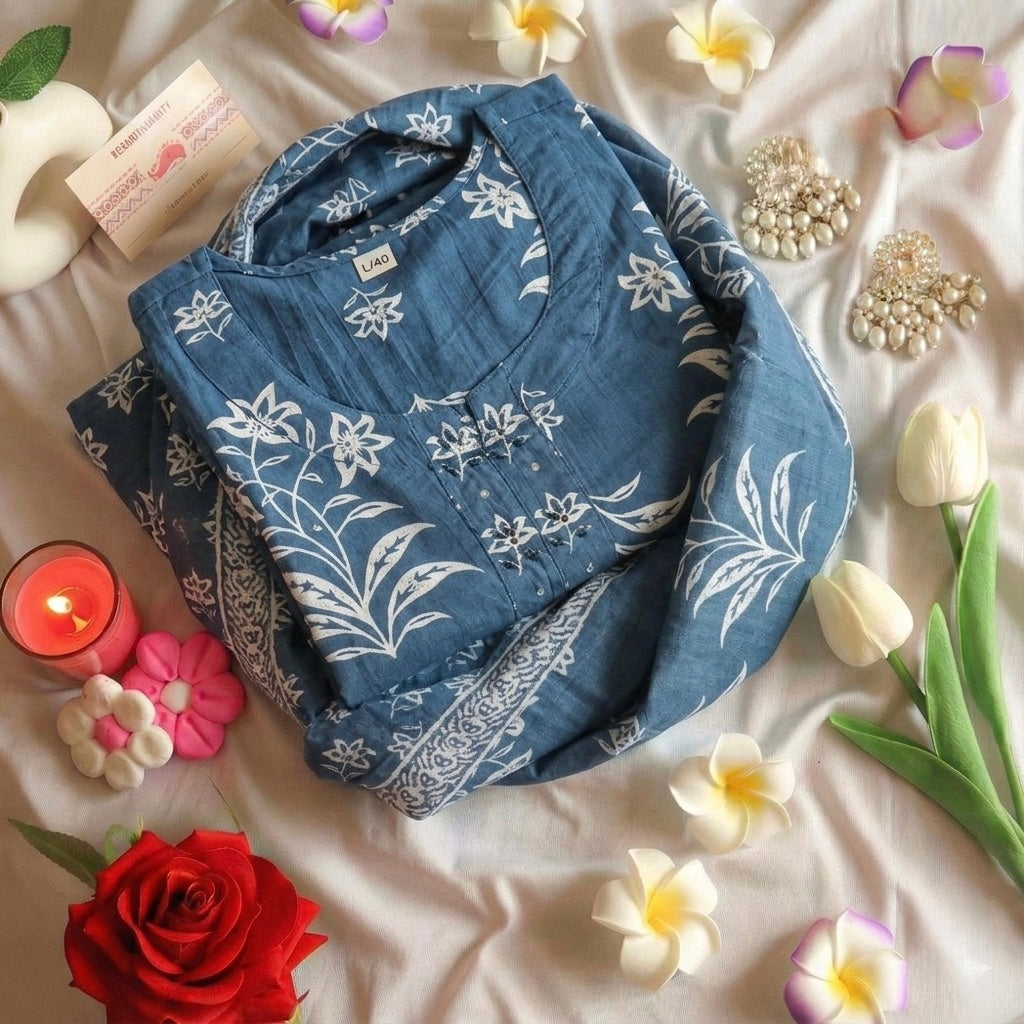 Lazuli floral Slim fit Suit Set