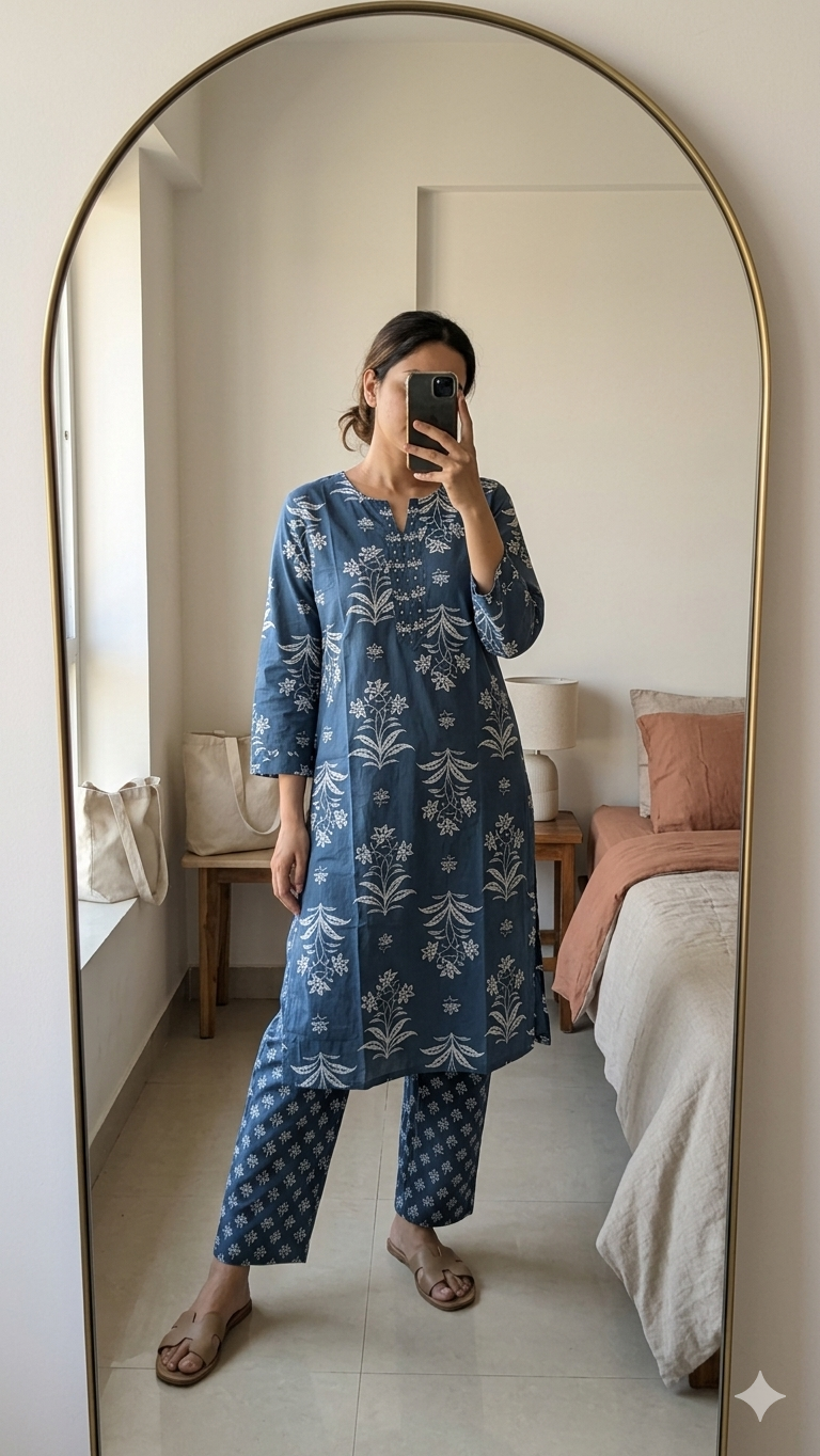 Lazuli floral Slim fit Suit Set