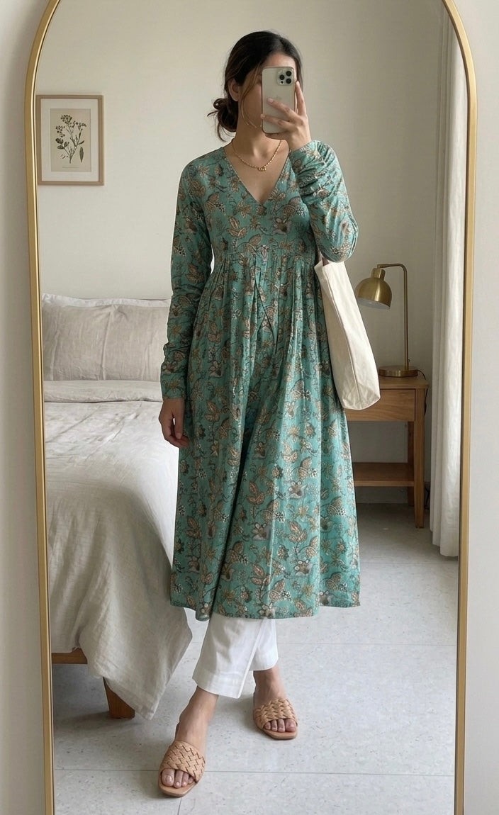 Blue Lagoon Chudidar Suit Set