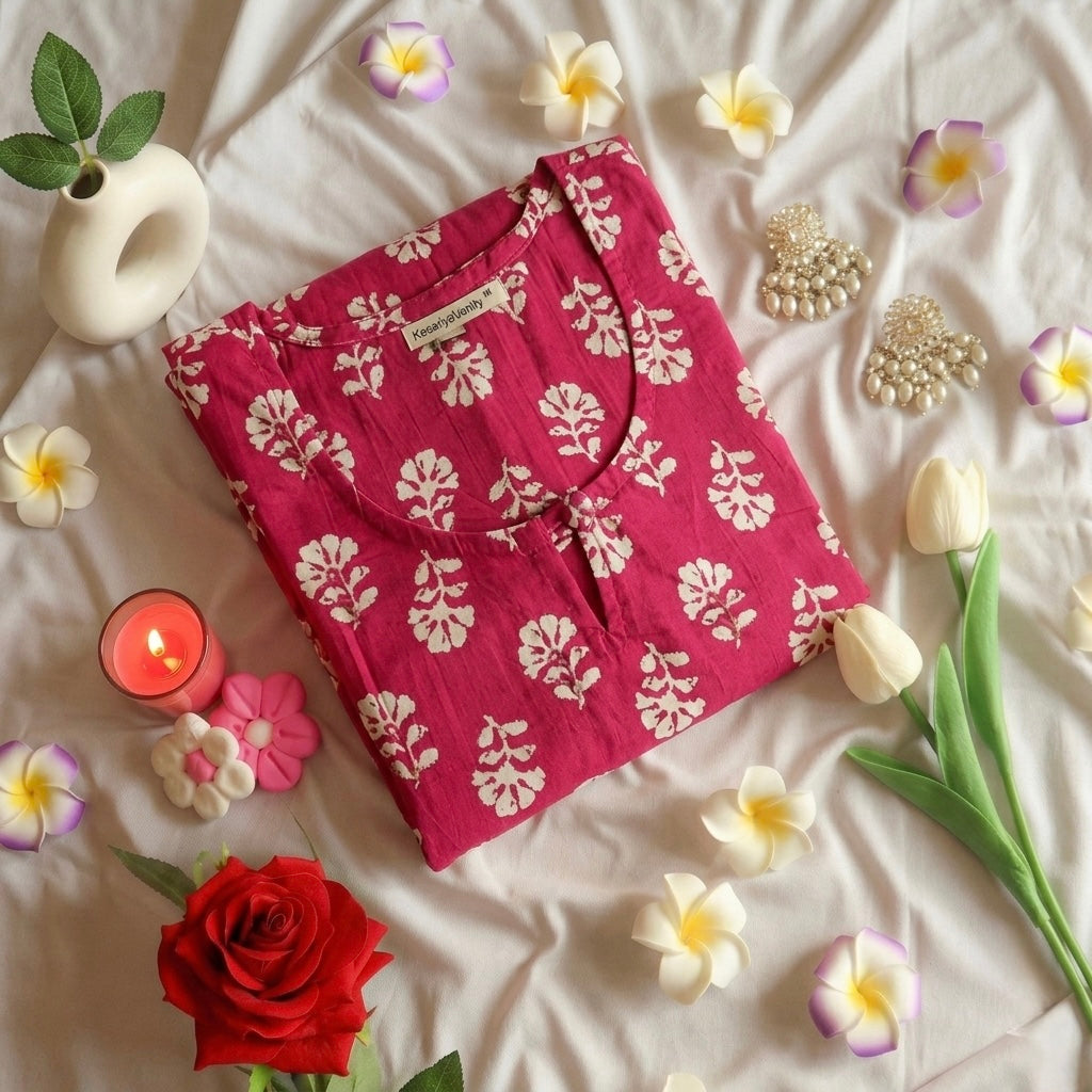 Pink Boonti Kurta