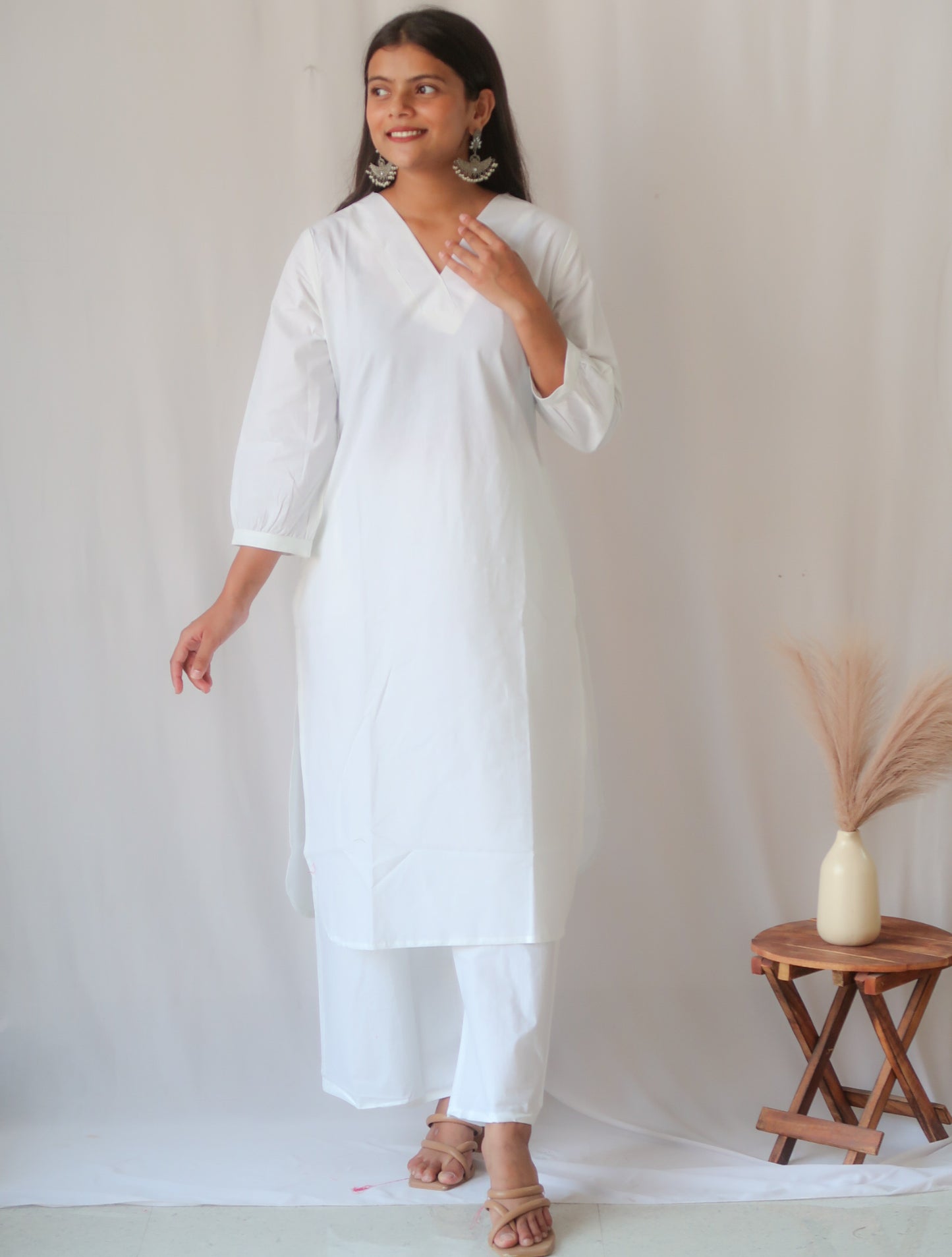 Classic White Suit Set - Aaram