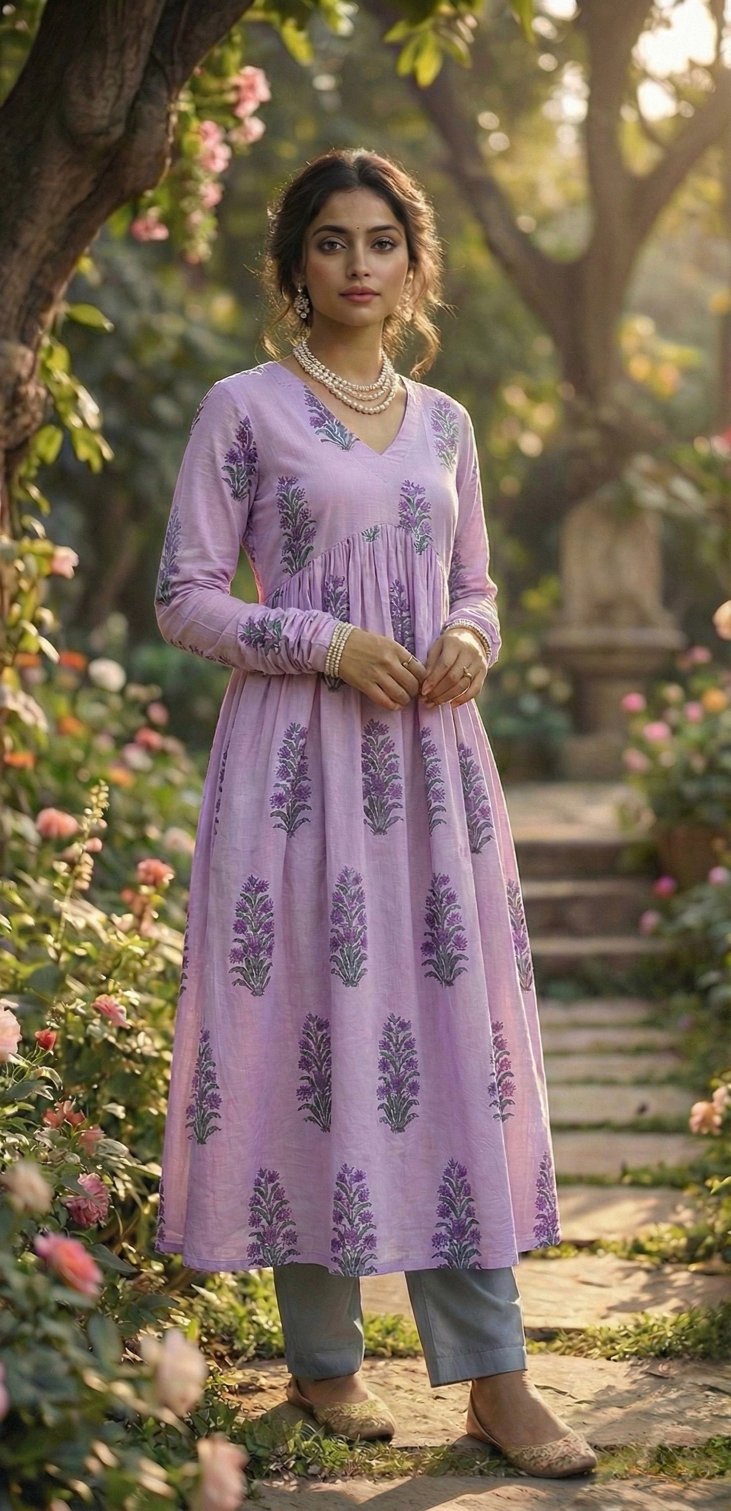 Lavender Love Chudidar Suit Set - Aaram 4.0