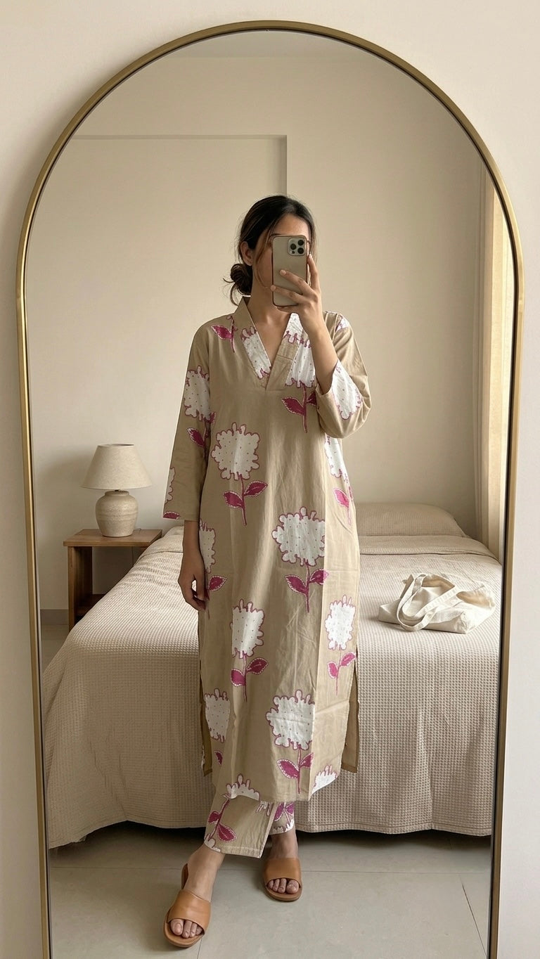 Mocha Raahat suit set