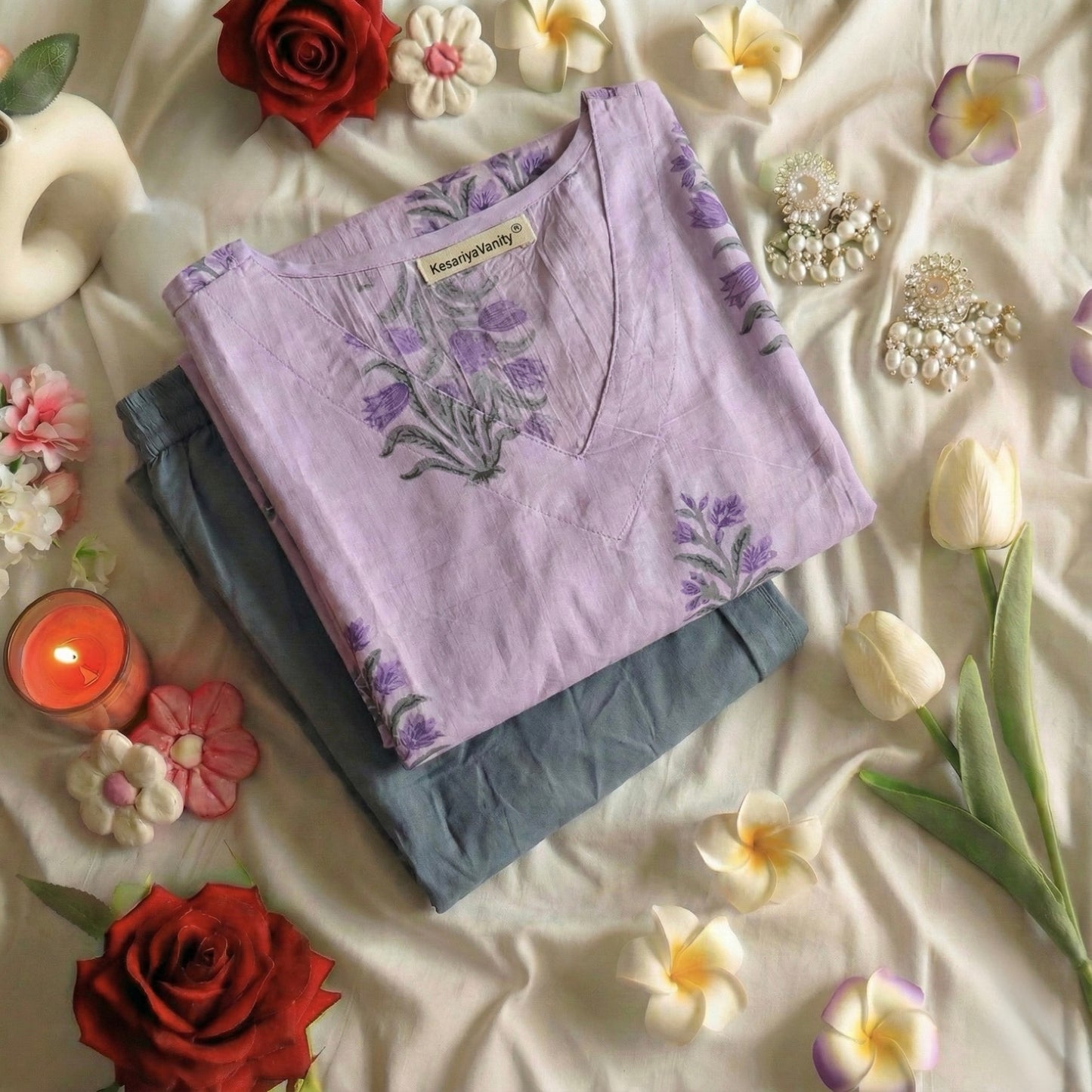 Lavender Love Chudidar Suit Set - Aaram 4.0