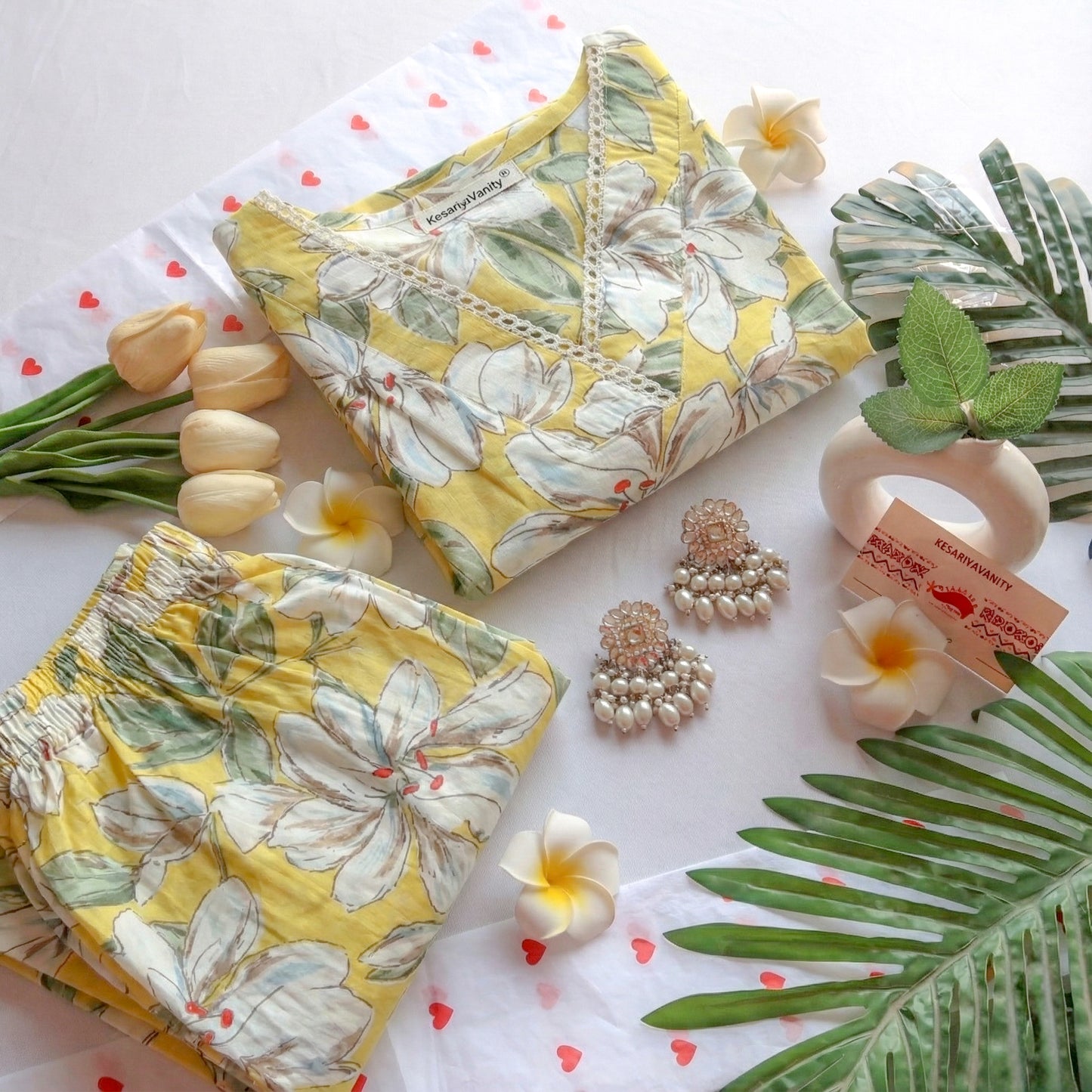 Butter Yellow lily’s Suit Set - Sukoon 14.0