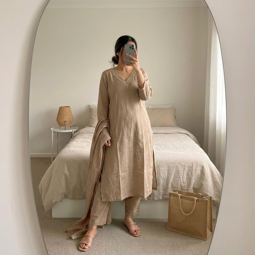 Sequin pastel coffee Suit Set