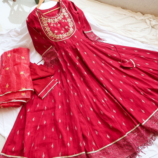 KarwaChauth Ready Anarkali Suit Set