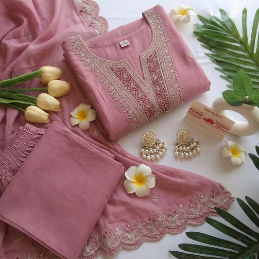 Pink Festive suit set