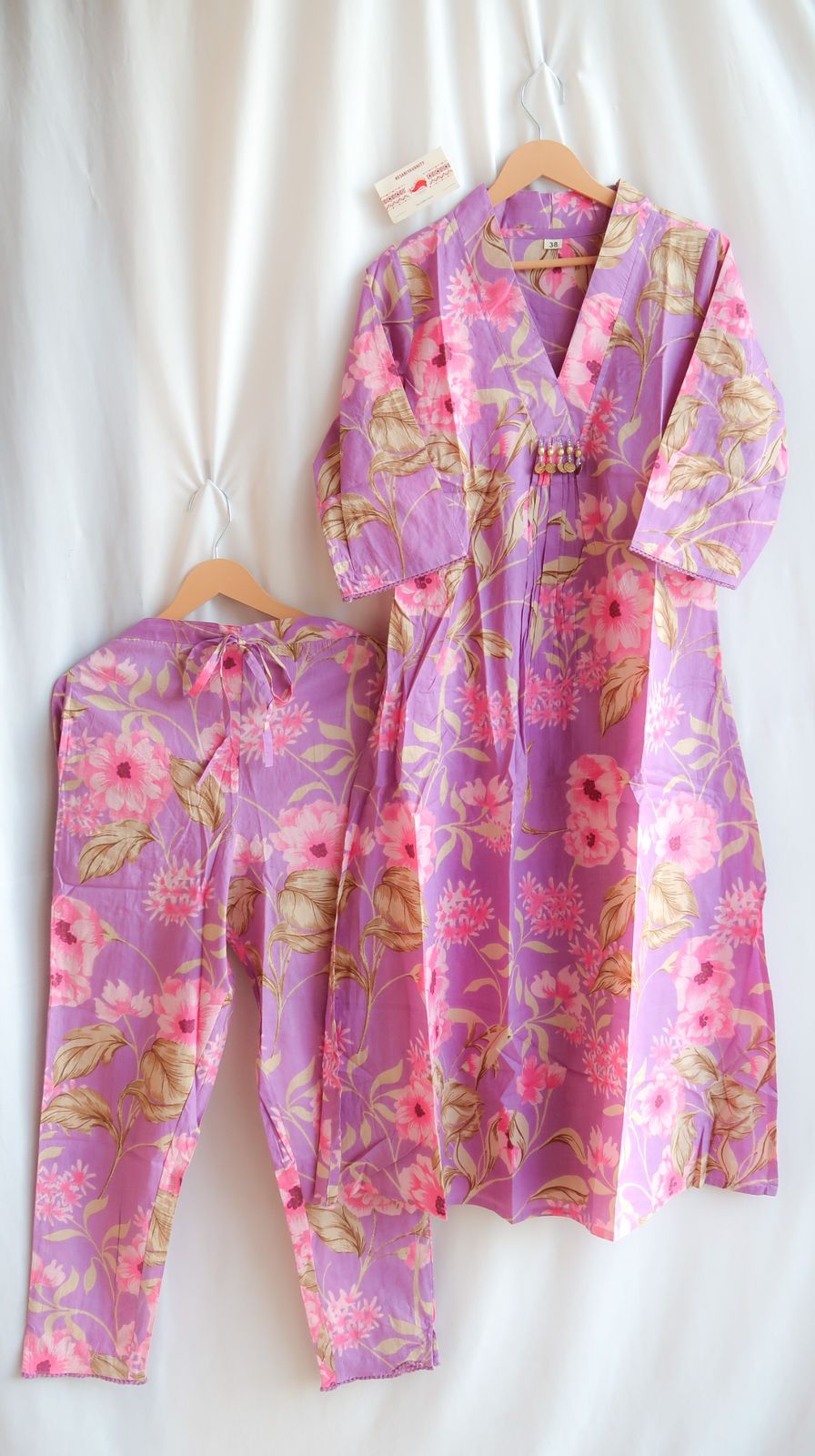 Purple Petal Serenade Suit Set