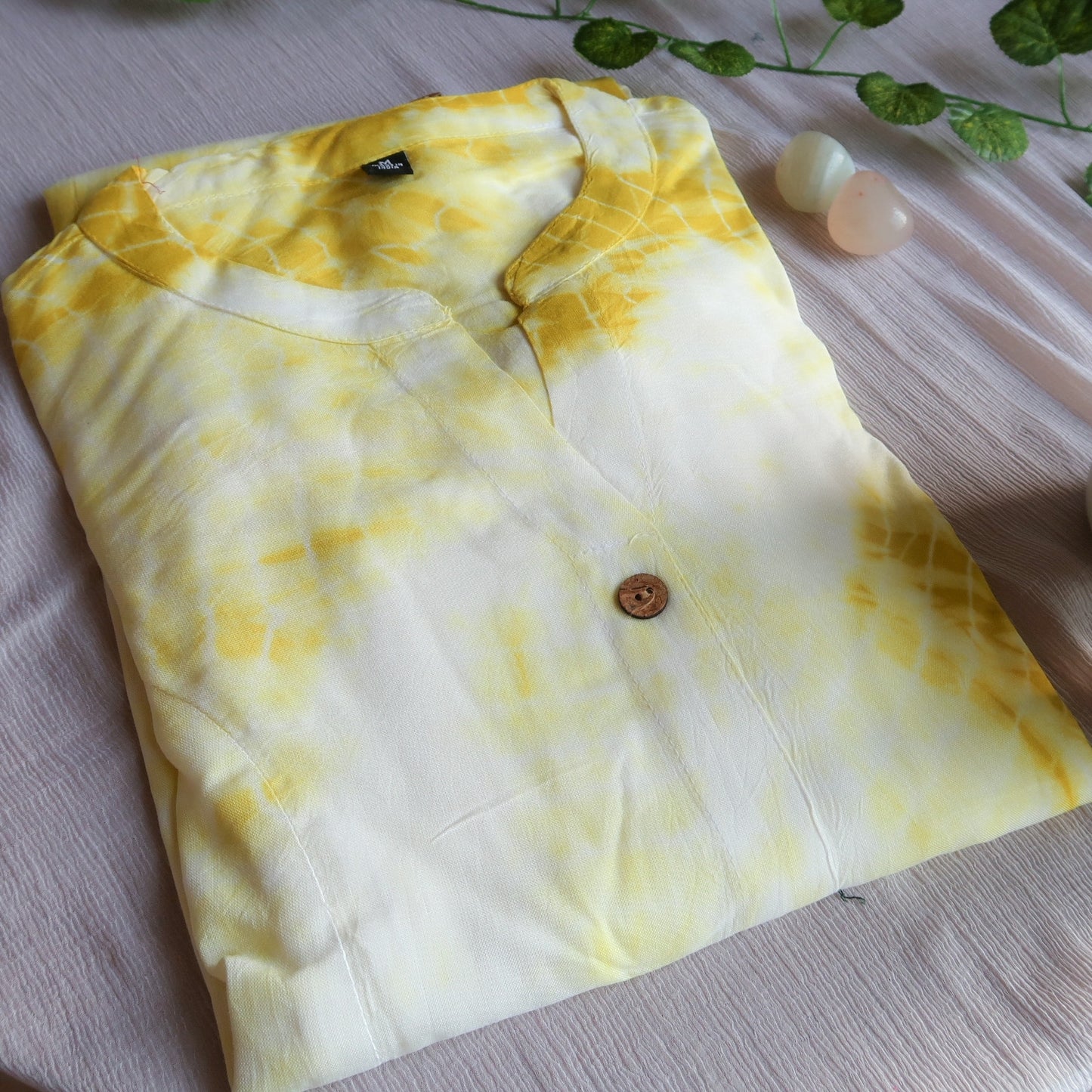 SOS:: Yellow Tie Dye Long Kurti